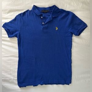 Small Royal Blue U.S. POLO ASSN. Short Sleeve Dress Shirt